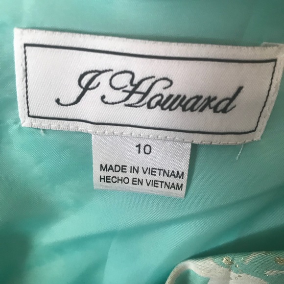 Teal dress by J Howard 10 - Picture 3 of 3